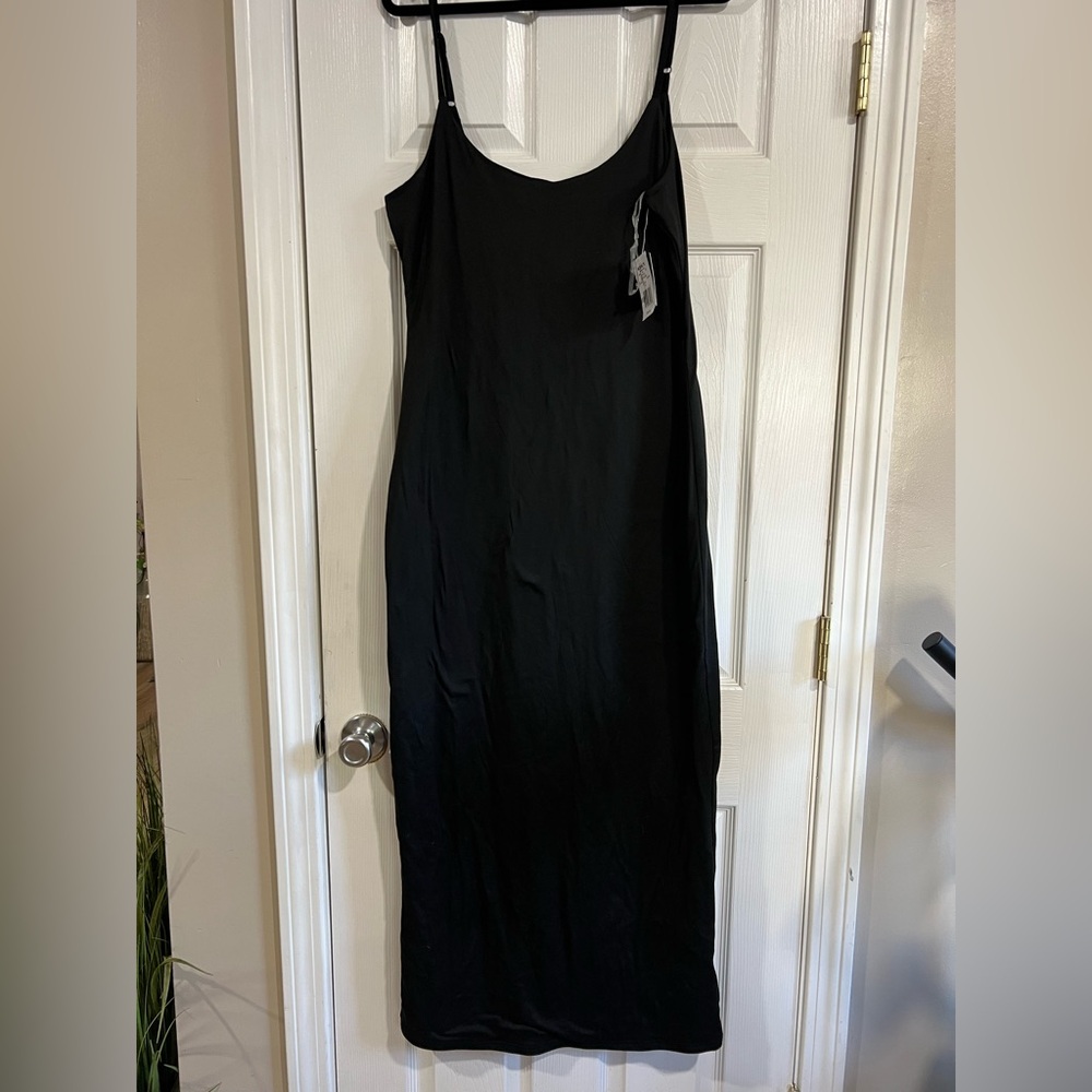 Black bodycon tank dress